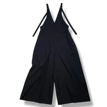 새상품급 CLOCHE 크로셰 2WAY 앞뒤 착용 오버롤 스커트 블랙