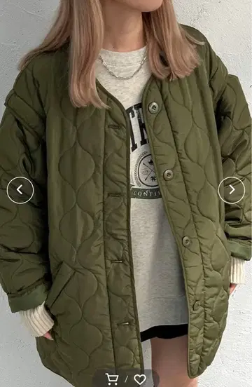 미사용 새상품 2wey 퀼팅 블루종