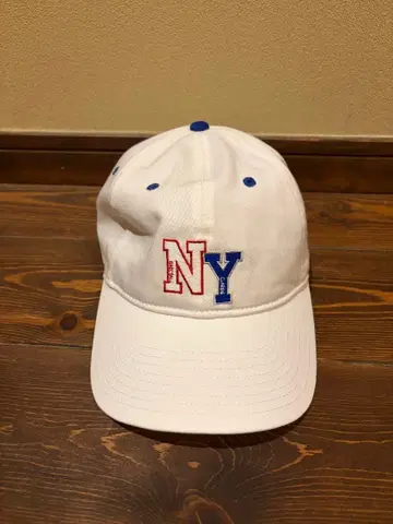 NY 로고 자수 화이트 캡 L/XL