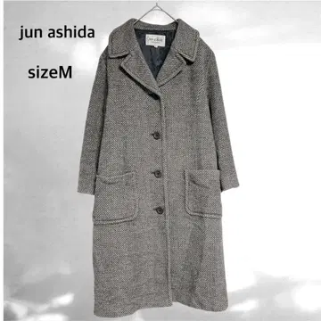 준 아시다 캐시미어 혼방 울 롱 코트 M 사이즈 그레이