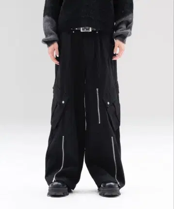 jentlouis Zip slit Cargo Denim Pants M