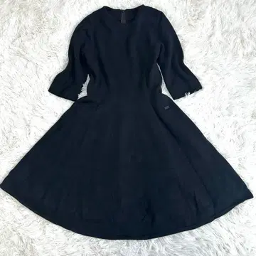 FOXEY 폭시 원피스 블랙 울 플레어 심리스 플레어