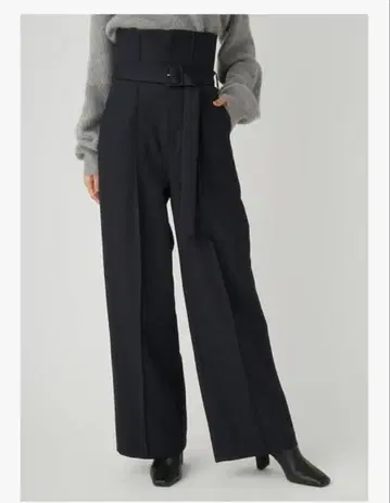 새상품! FRAY I.D 2way 트윌 슈퍼 하이웨스트 팬츠 네이비