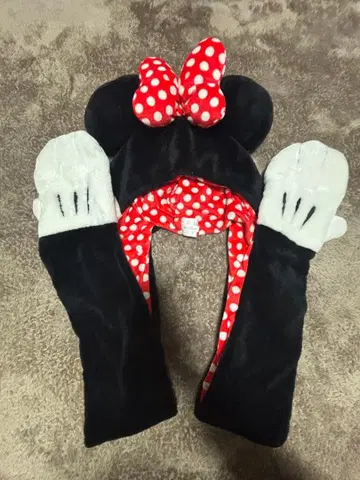 미니 머플러 장갑 포함 후드