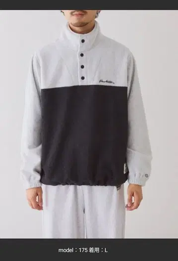 DISSUS 플리스 자켓 그레이/블랙