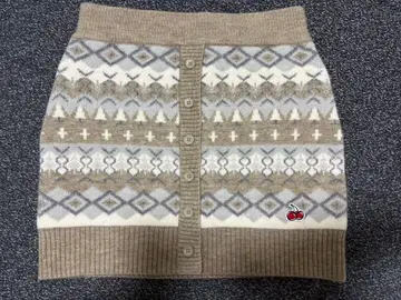 KIRSH 페어아일 니트 미니 스커트 [ 샌드 ]