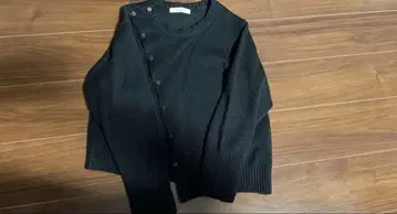 PUBLIC TOKYO 비대칭 앙상블 니트 블랙