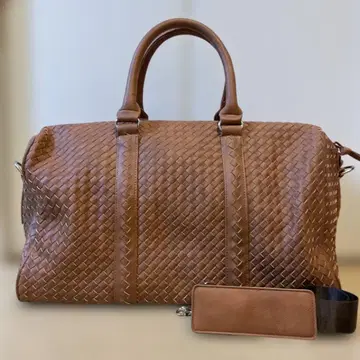 G.NINE TOKYO 백 보스턴 백 브라운 미사용 새상품 뜨개질