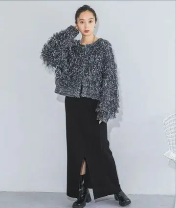 JEANASIS 믹스 루프 얀 가디건 셋업