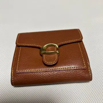 브라운 가죽 이단 접이식 지갑