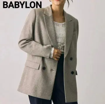 [ 미사용 ] BABYLON 바빌론 네프 트위드 자켓 베이지