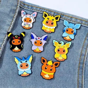 포켓몬 이브이 판초 부스터즈 핀 배지 핀즈 8개 세트