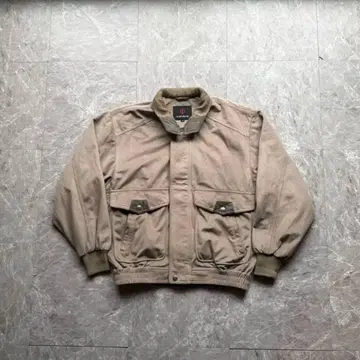 ALAIN DELON 짧은 기장 가죽 스윙탑 해링턴 자켓