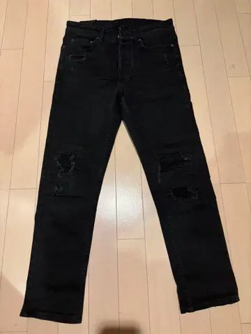 Ksubi 블랙 데미지 데님 팬츠 29'
