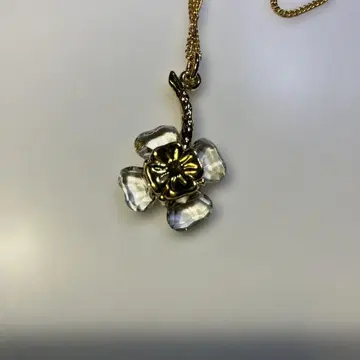 Swarovski 스와로브스키 목걸이 플라워 꽃 크리스탈 골드