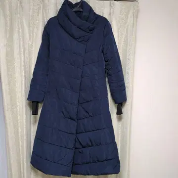 네이비 롱 다운 자켓