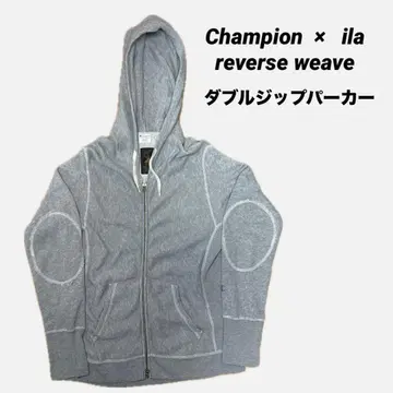 Champion reverse weave x ila 더블 지퍼 후드티