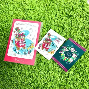 디즈니 스토어 크리스마스 가위바위보 카드 엽서 3종 세트