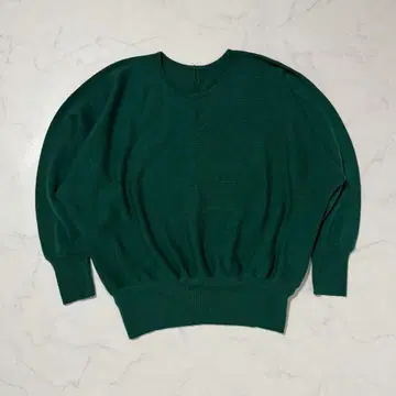 니트 무지 돌먼 그린 밑단 리브 출퇴근 가을/겨울 오피스 깔끔한