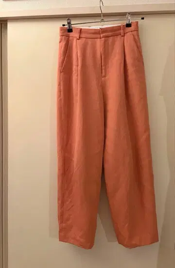 roku 6 울 팬츠 턱 팬츠 34 오렌지