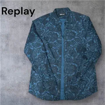 Replay 리플레이 페이즐리 무늬 셔츠 L