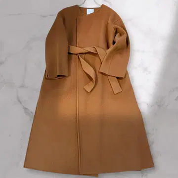 Spick&Span 노카라 울 롱 코트 36 카멜