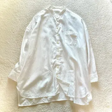 네스트로브 밴드 카라 린넨 100 셔츠