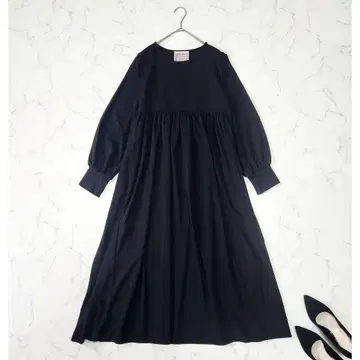 새상품급 비어즐리 저지 개더 원피스 2022년제 루즈핏