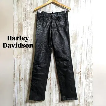 [ Harley Davidson ] 가죽 팬츠 소가죽 30 블랙