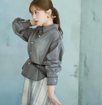 프로포 데님 셔츠 그레이 긴팔