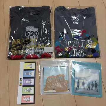 ARASHI 5 x 20 T셔츠 2장 세트, 레터 세트, 메모지
