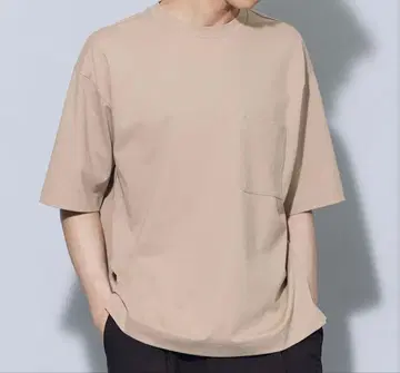 PLST 스트레치 코튼 블렌드 포켓 T셔츠 (반팔)