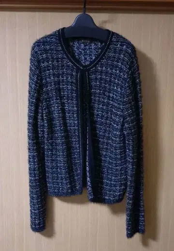 [ 새상품 ] Reflect 네이비 트위드 가디건 사이즈 11