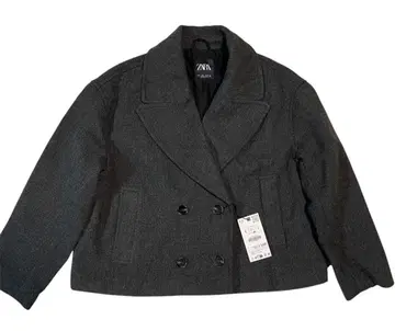 [새상품] ZARA 그레이 더블 브레스트 테일러드 자켓 L