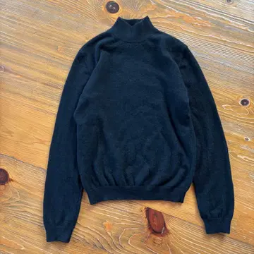 CASHMERE PRIME 캐시미어 하이넥 니트 스웨터 블랙 L