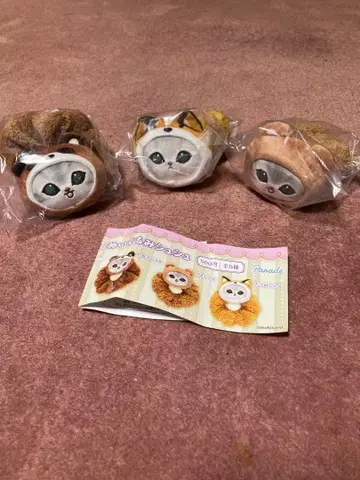 모프 샌드 mofusand 가챠가챠 봉제 인형 스크런치 3개 세트