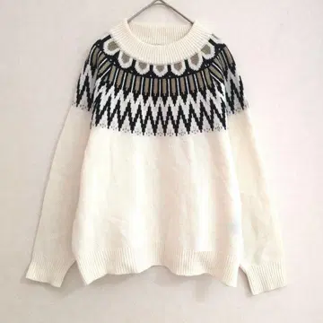 sfide 노르딕 무늬 니트 풀오버 일본제