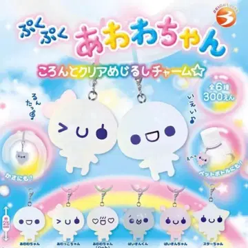 푸쿠푸쿠 아와와짱 메지루시 액세서리 가챠 6종 컴프 세트 익명 배송