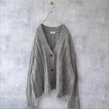 새상품급 쉽스에니 손세탁 OK 라메 리브 숏 가디건