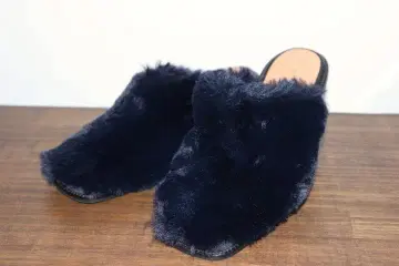 FUMIE=TANAKA 퍼 슬립온 신발