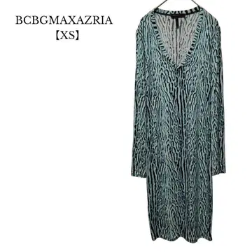 BCBGMAXAZRIA 무릎 기장 원피스 스트레치 V넥