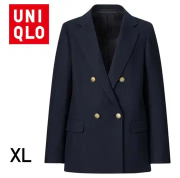 [ 새상품급 ] 유니클로 더블 자켓 XL 네이비 네이비 골드 버튼