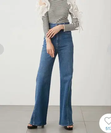 Sustainable 스트레치 플레어 데님 팬츠