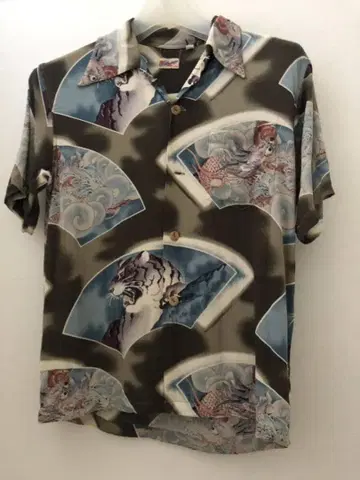 선서프 하와이안 셔츠 DRAGON & TIGER (2003년) S