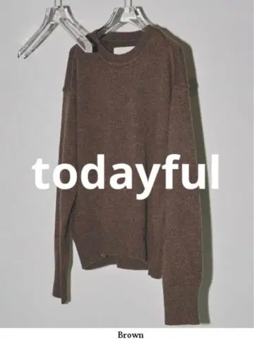 todayful 메리노울 크루넥 니트