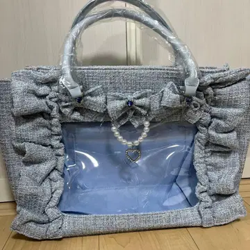 트위드 원단 이타백 스카이블루