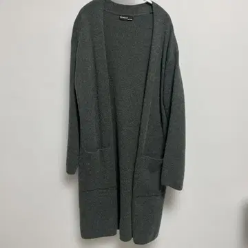 롱 가디건 그린 계열 그레이