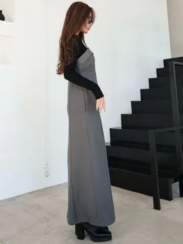 GlamLips 레이어드 라이크 KNIT 도킹 OP 롱 원피스