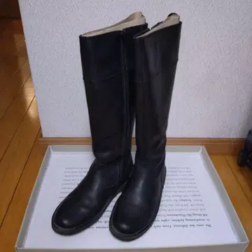 Clarksoriginals 블랙 가죽 롱 부츠