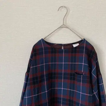 뷔르데사봉 체크 무늬 풀오버 울코튼 일본제